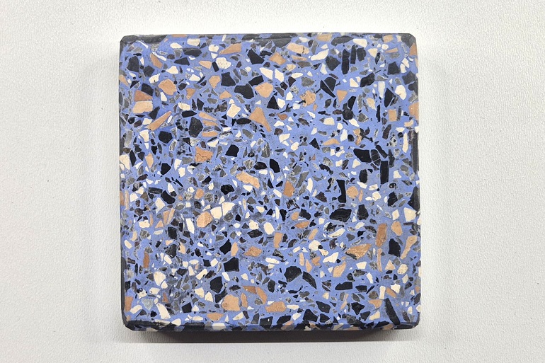 Blauwe terrazzo