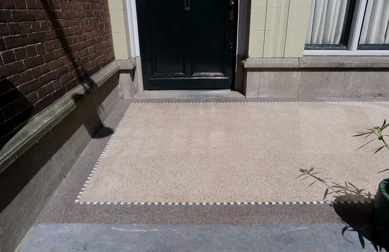 Nieuwe terrazzo terrasvloer