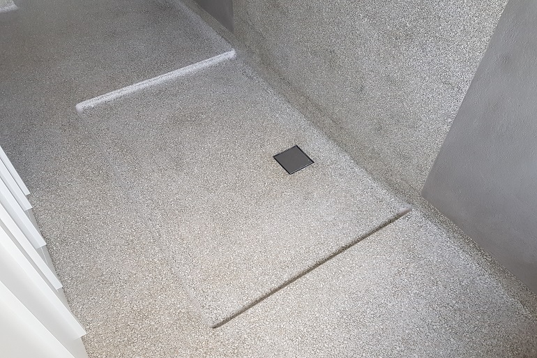 Traditionele terrazzo badkamer