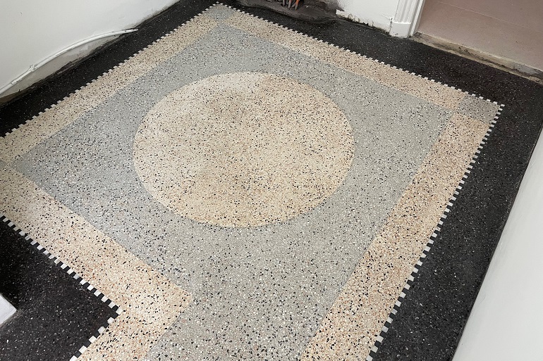 Terrazzo hal vloer, modern traditioneel