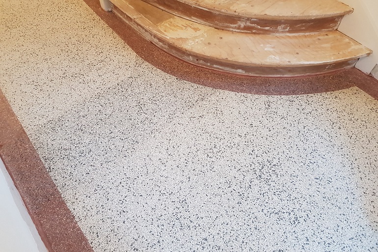 Terrazzo dorpels en vloer